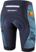 Womens Bike Shorts 4D Gel Pading Cycling Spinning Biker Bicycle Short with Pockets Wide Waistband