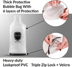 Tipsee Chef Reusable Wine Bottle Protector Sleeves for Travel - Convenient Bottle Sleeves, Multi-layered Protection