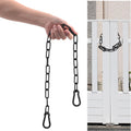 Gate Chain Lock with Carabiners Barn Chain Link 20'' Black Gate Latches for Outdoor Fences Dog Cage Lock Backyard