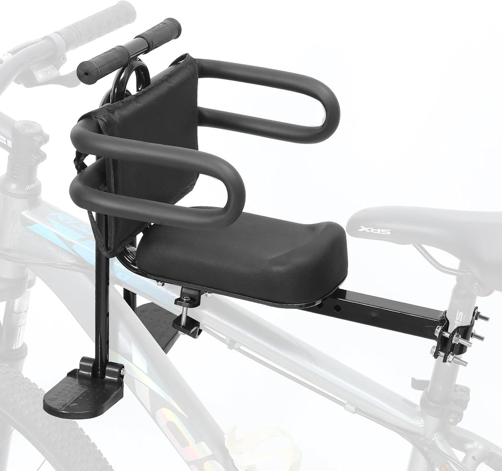 Kids Bike Seat Front Mounted and Handlebar Child Bike Seat Detachable Front Mounted Toddler Bicycle Seats Bicycle