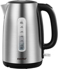 Stainless Steel Electric Kettle, 1.7 Liter Tea Kettle Electric & Hot Water Kettle, 1500W Fast Boil with LED Light