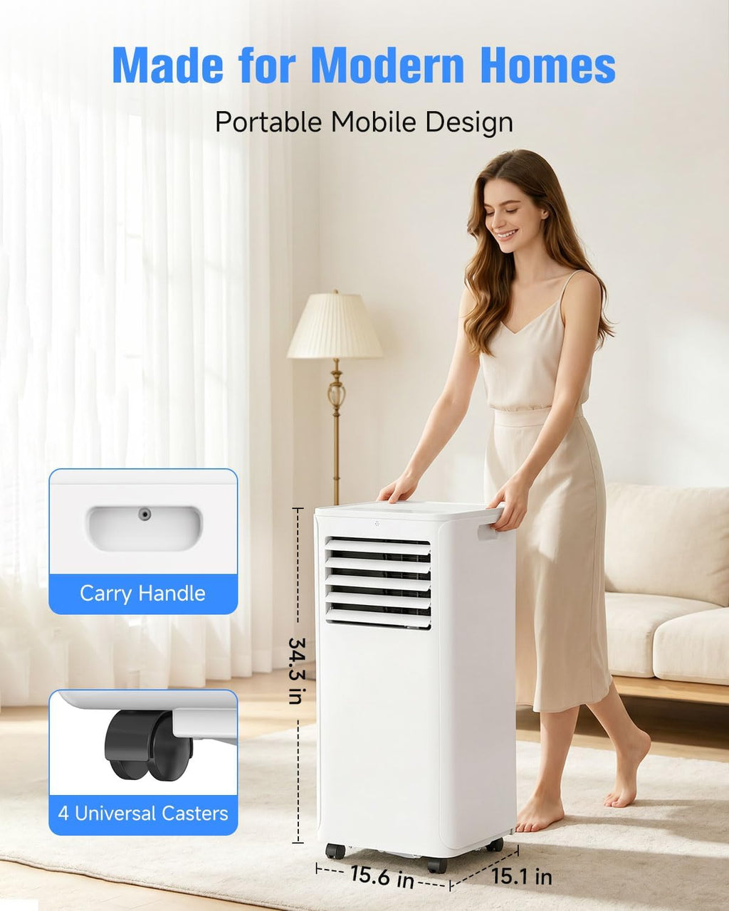 Portable Air Conditioner,3-in-1 Cooling Unit with Dehumidifier 12000BTU