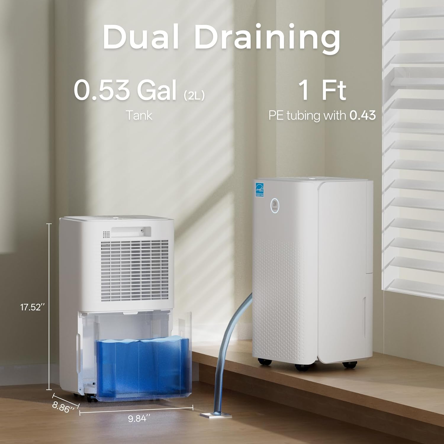 Dehumidifiers for Home, 1750 Sq. Ft Energy Star Most Efficient 2025 Small Dehumidifier for Basement and Bedroom