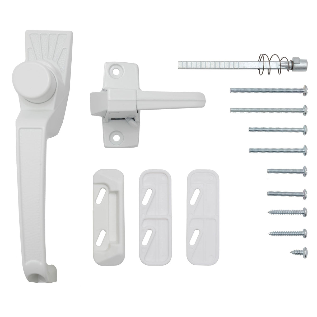 Model 910 Classic Push Button Handle with Latch for Storm Door and Screen Door, White