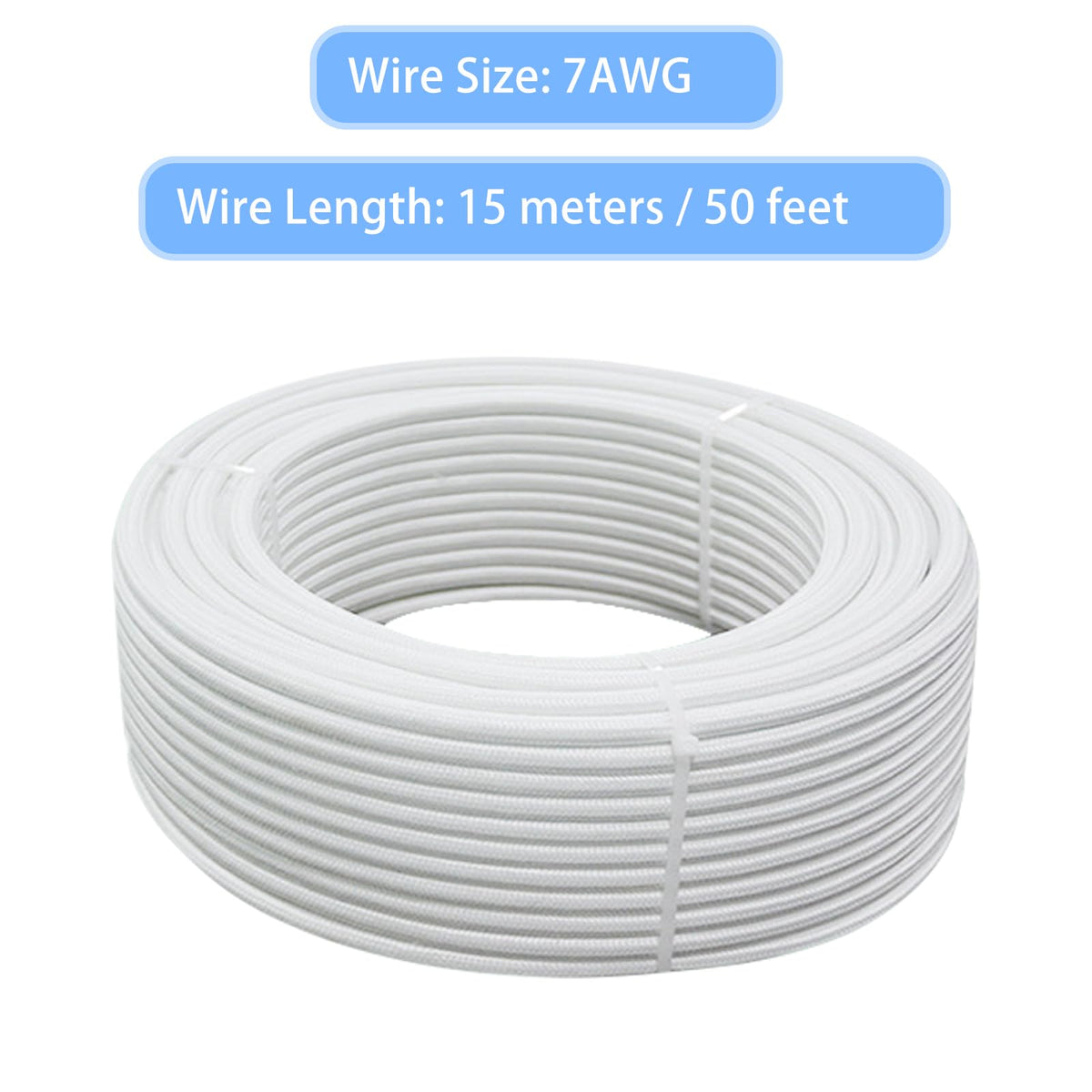 7 Gauge High Temperature Wire 50Ft, 7 AWG Heat Resistant Copper Wire