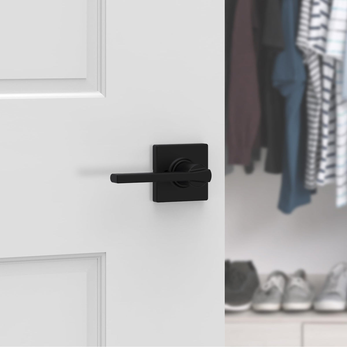 Casey Dummy Door Lever, Matte Black