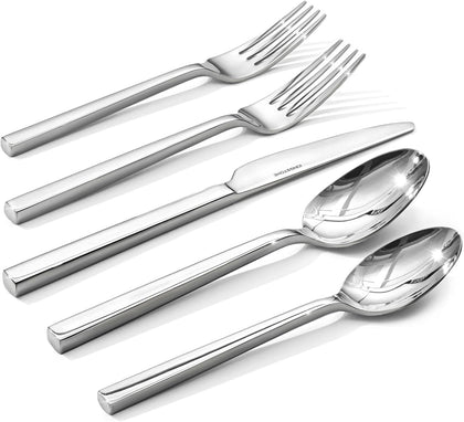 Silverware Set for 12, 60 Piece Flatware Set, Stainless Steel