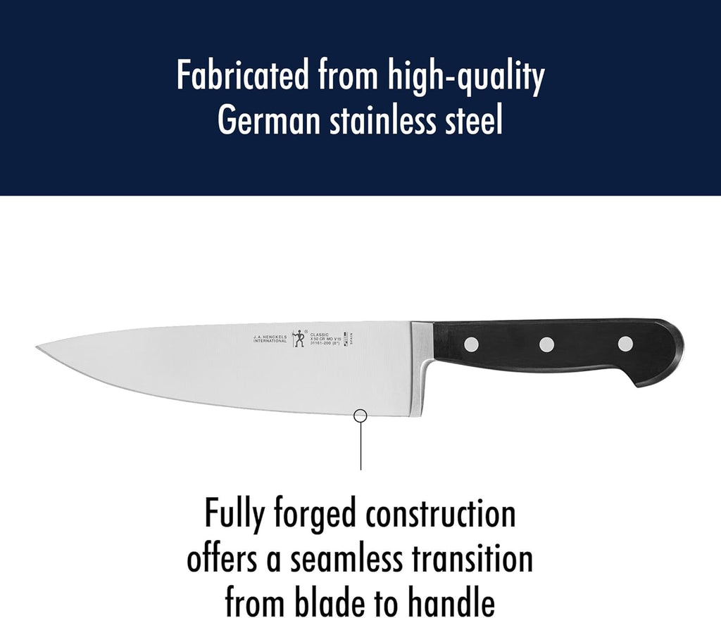 Classic 8-Inch Chef Knife, Razor-Sharp, German Engineered