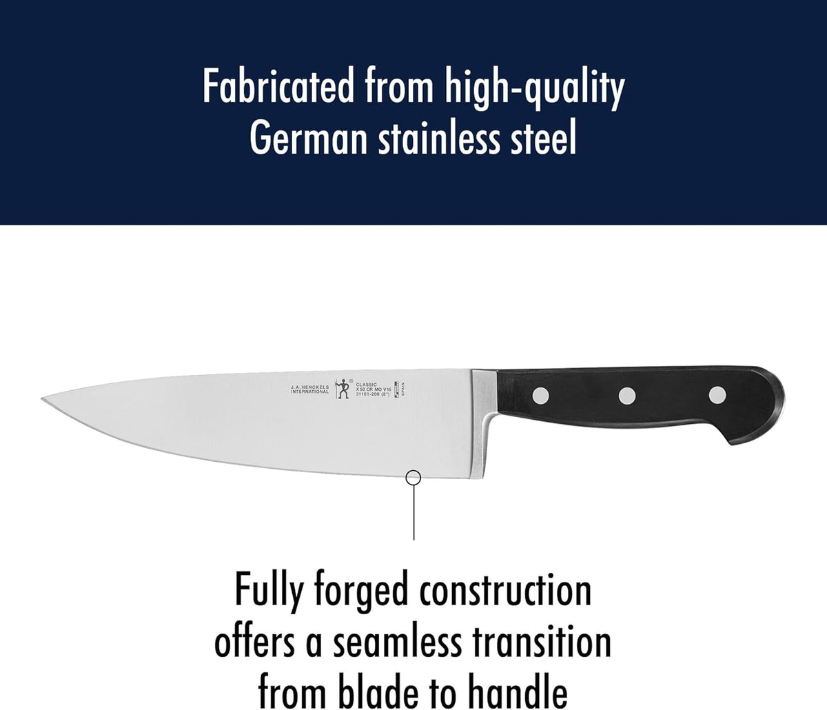 Classic 8-Inch Chef Knife, Razor-Sharp, German Engineered