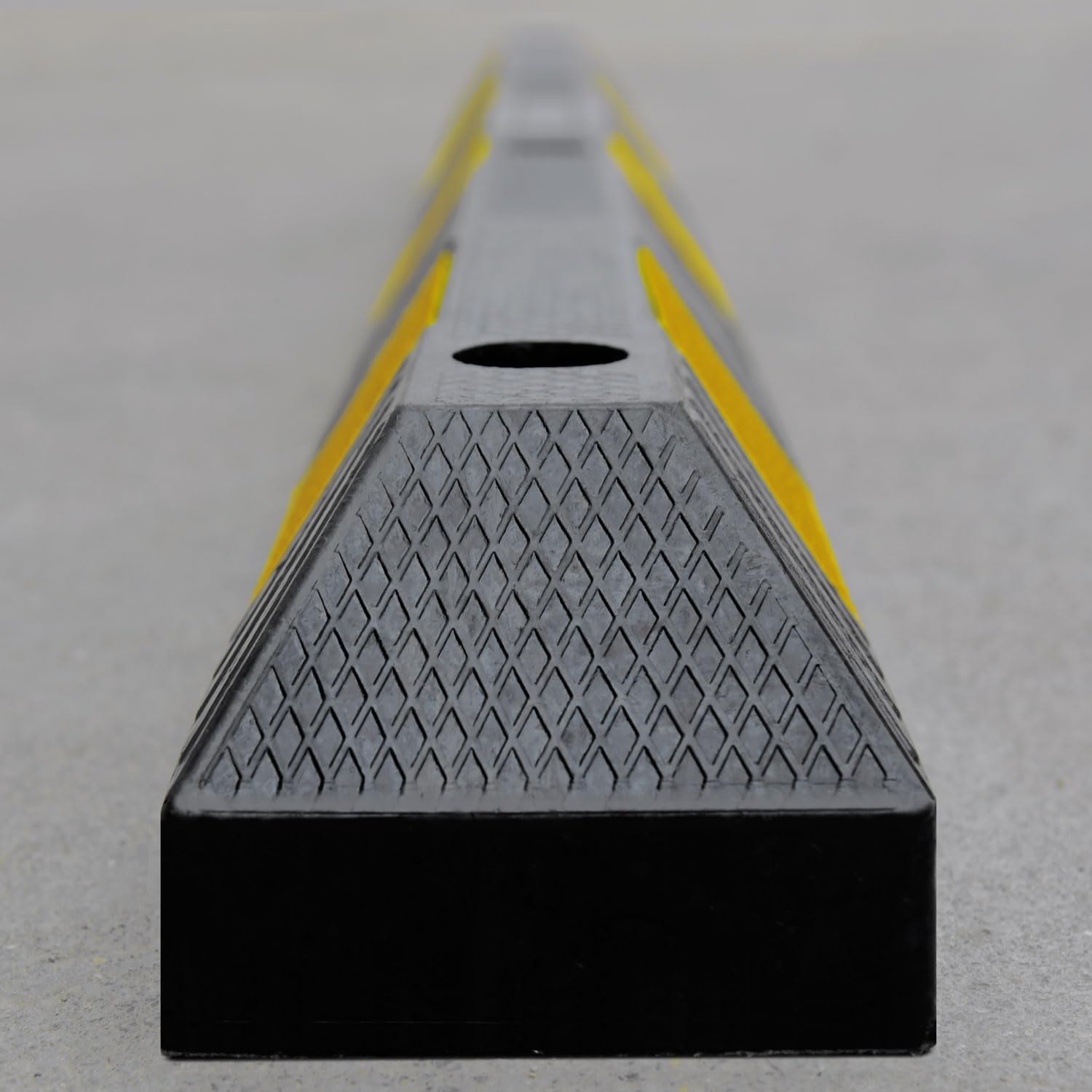 72" Inch Heavy-Duty Parking Curb | 2-Pack 6-Foot Rubber Wheel Stop for Garage Parking Lot Safety, Installation Kits