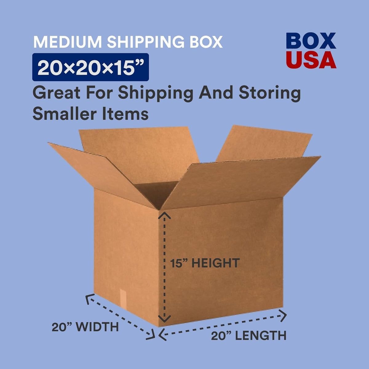 Moving Boxes 20"L x 20"W x 15"H (12-Pack) Large + Packaging Tape - Shipping, Mailing, Packing, Packaging and Storage
