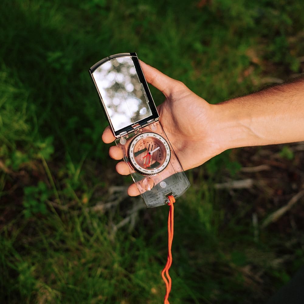 ProSight Sighting Map Compass with Adjustable Declination - Lightweight Orienteering Baseplate Compass for Hiking