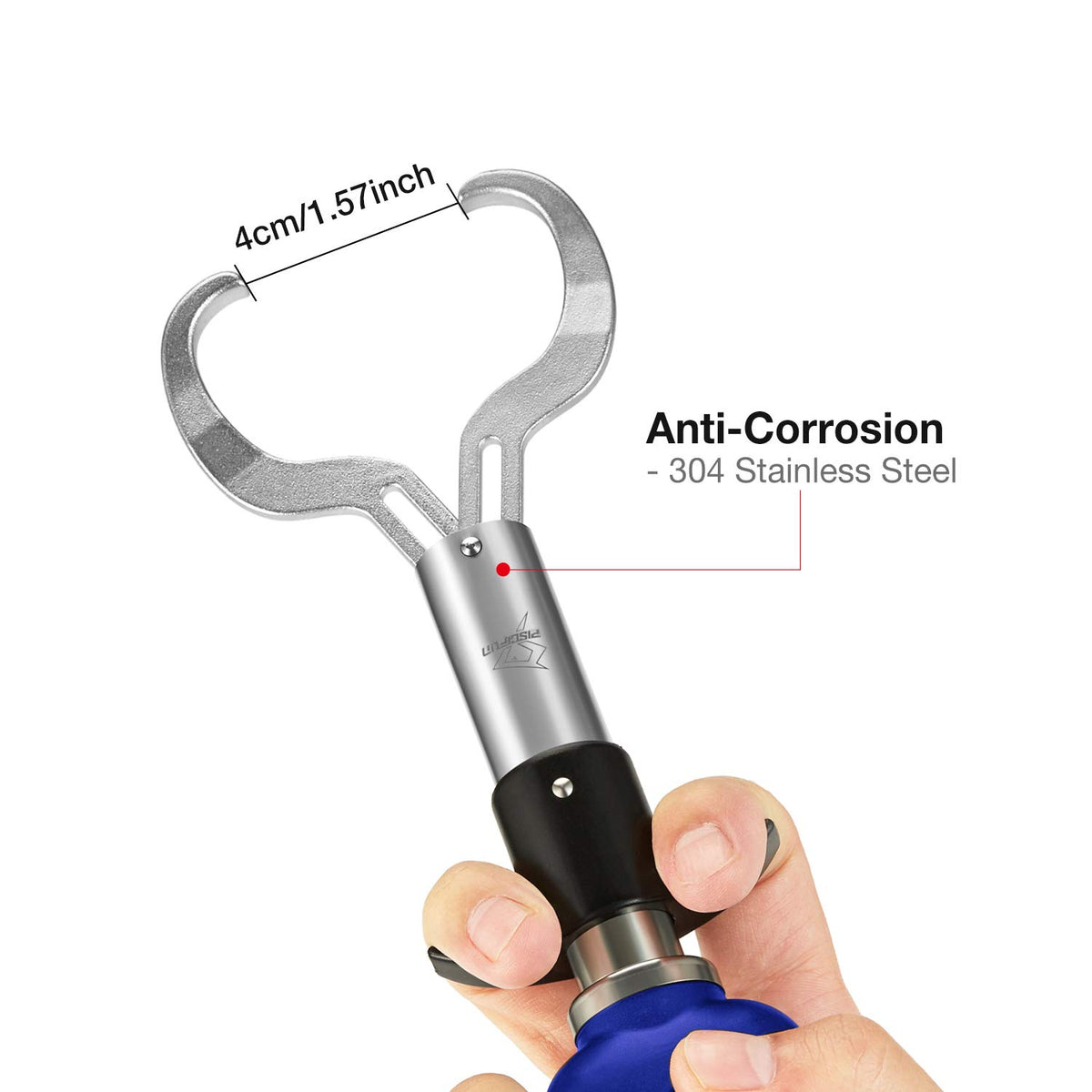 Fish Gripper with Digital Scale, Blue