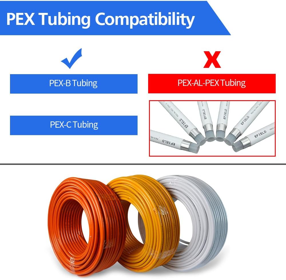 25 Pack 3/4" PEX Fittings, Brass Tee Fittings