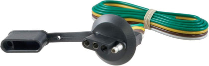 58405 Vehicle-Side 4-Pin Flat Trailer Wiring Harness with 36-Inch Wires, Fits 1-1/4-Inch License Plate Light Hole