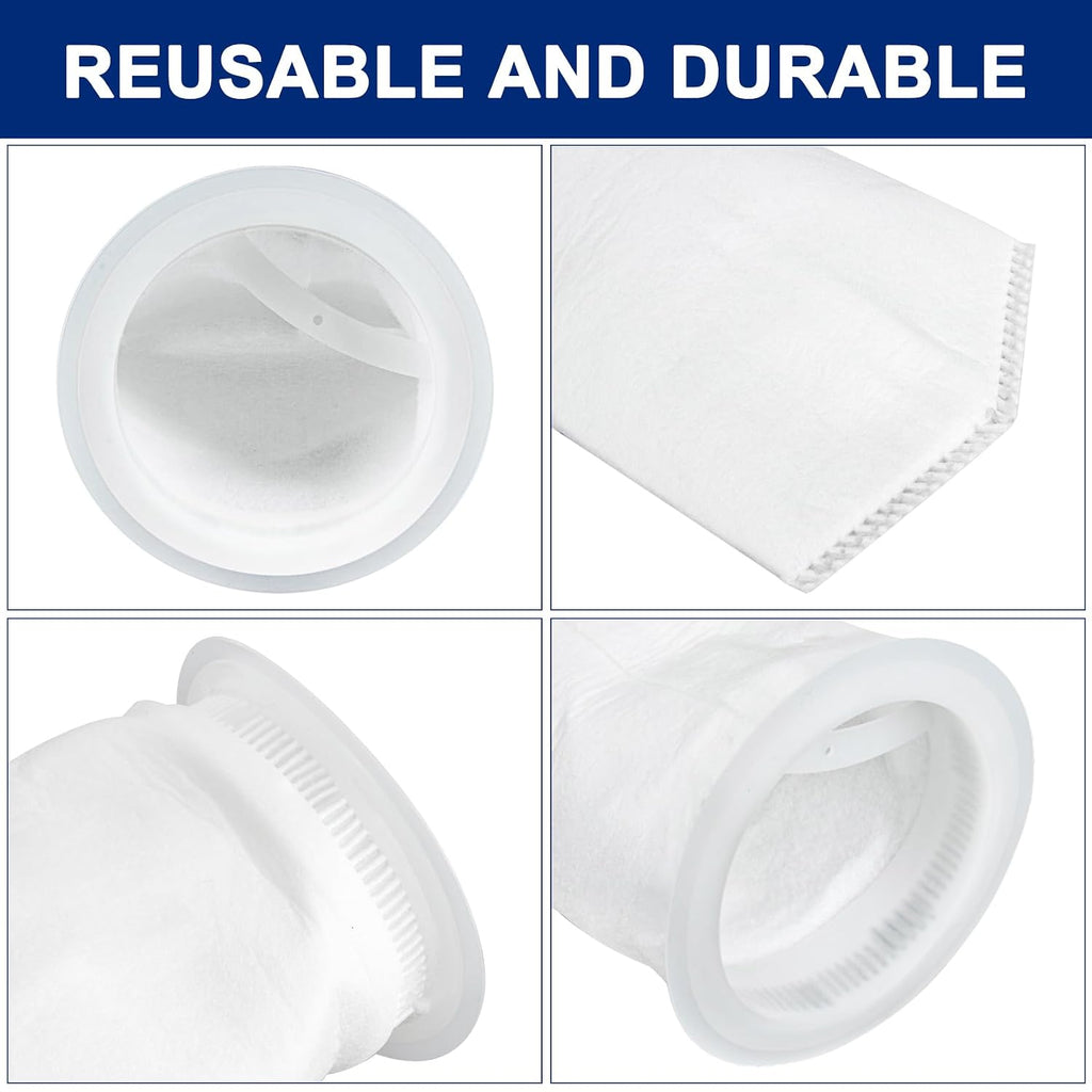 CARGEN 5 Micron Filter Bag Polypropylene 4.5" x 20" with Plastic Ring