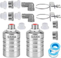 2-Pack Float Valve, 1/2" to 3/4'' 1" 304 Stainless Steel Fully Automatic Water Level Controller Water Float Valve for
