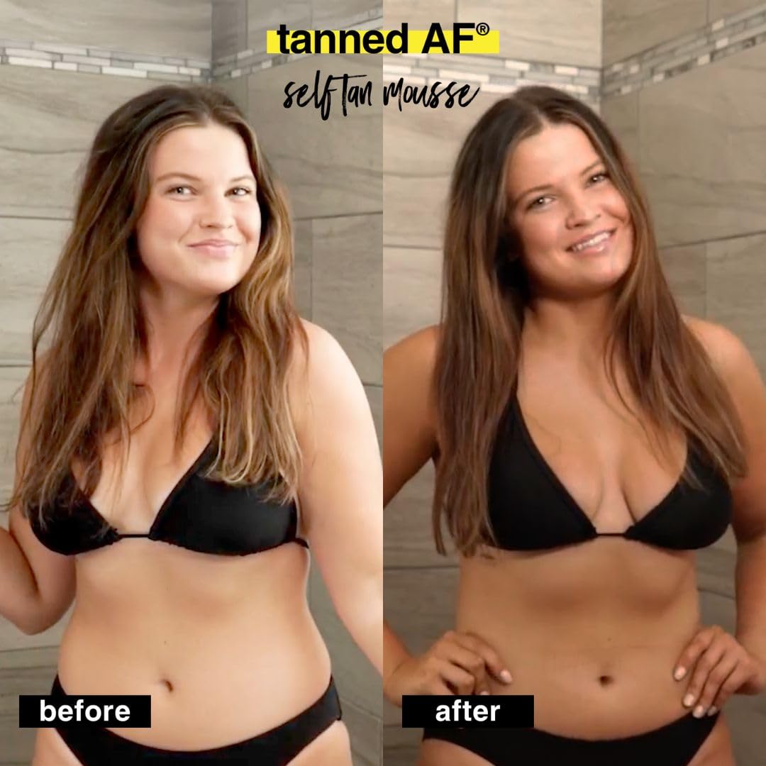 Dark Self Tanner Mousse | Get Tanned - Best, 1 Hour Express Sunless Tanning Foam, No Fake Tan Smell, Ultra Dark