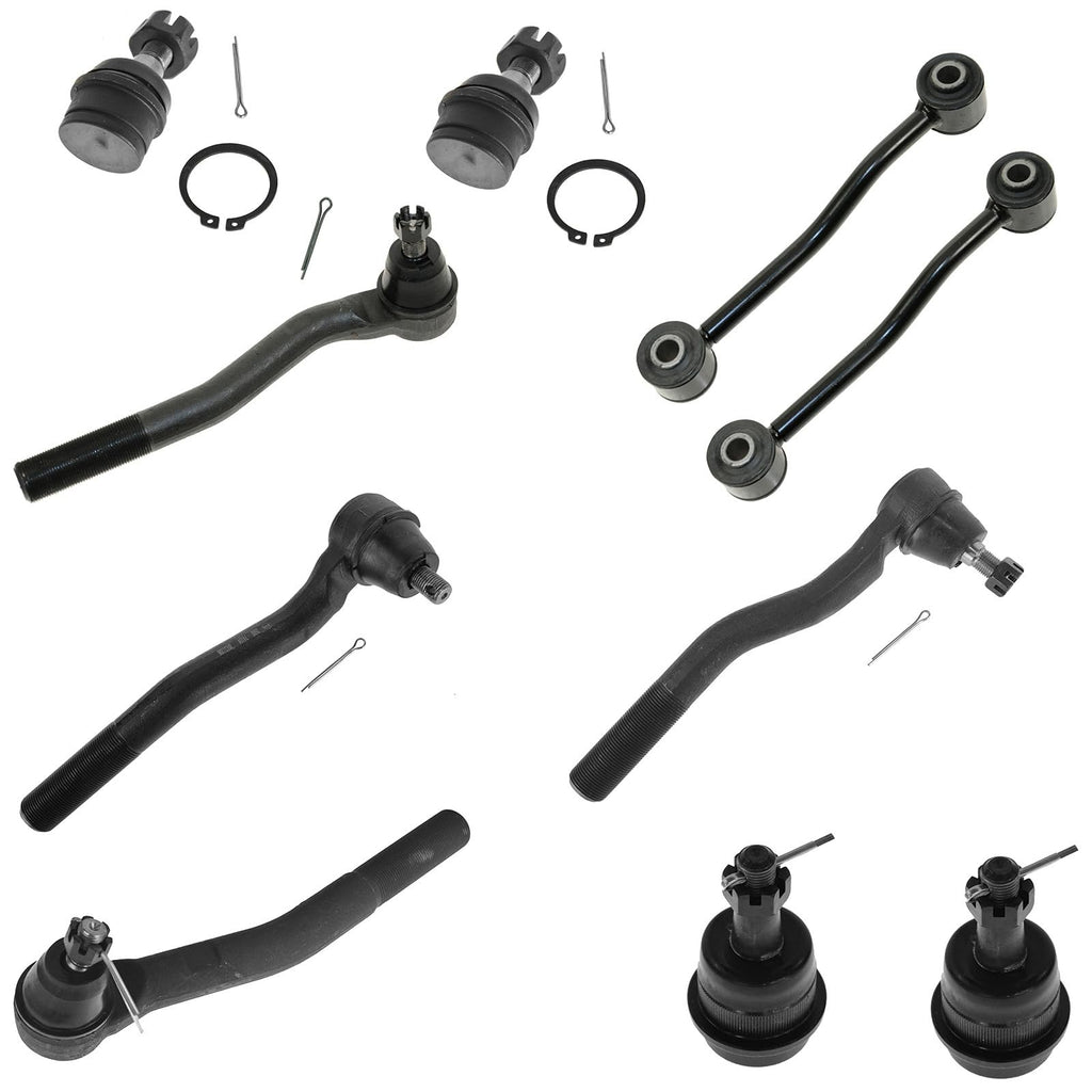 Front Steering & Suspension Kit Ball Joint Sway Bar Stabilizer Link Tie