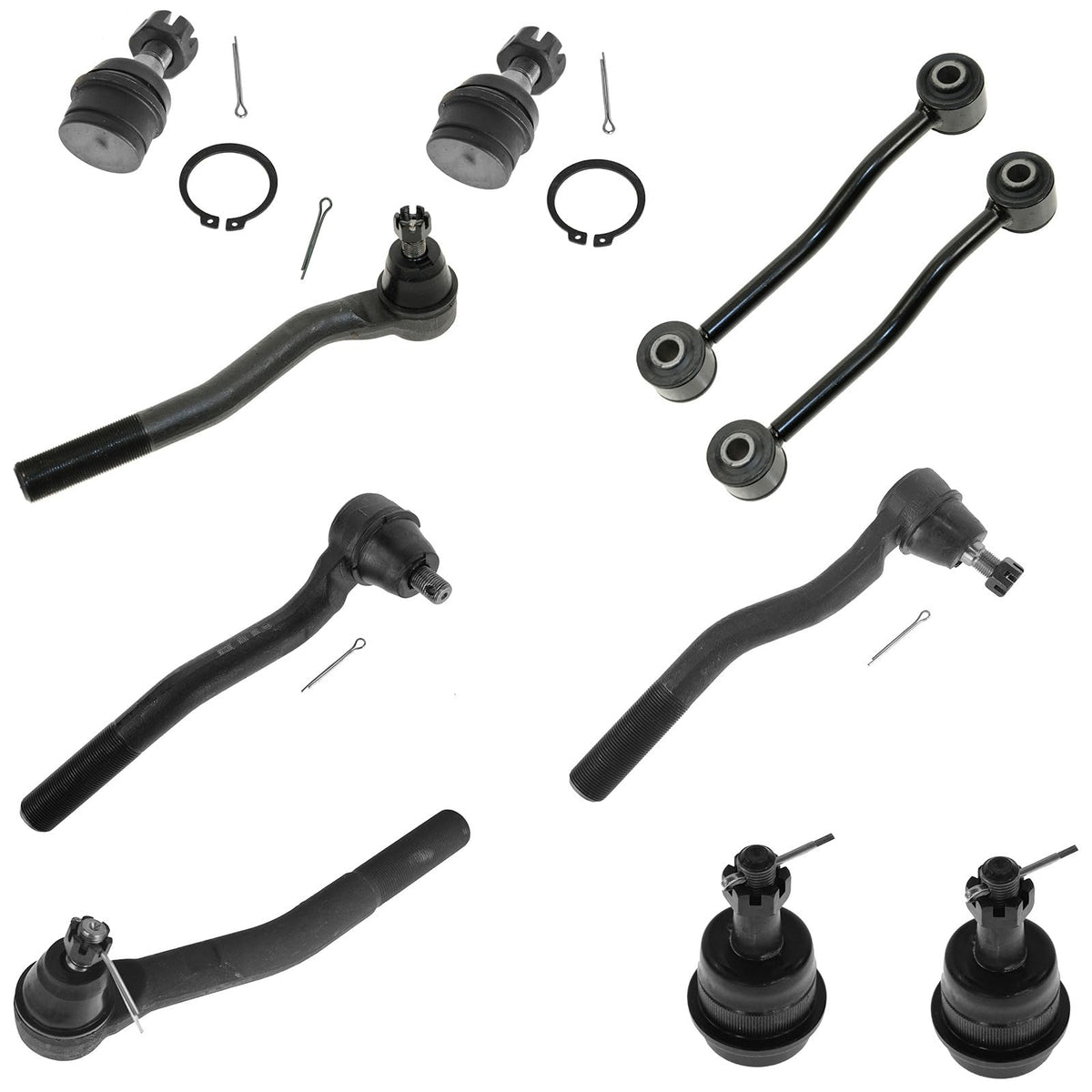Front Steering & Suspension Kit Ball Joint Sway Bar Stabilizer Link Tie
