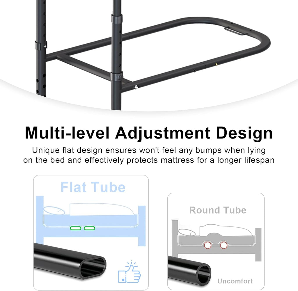 Bed Rails for Elderly Adults Safety, Adjustable Bed Assist Rail with Non-Slip Base, 400 lbs Support Bed Grab Bar for
