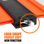 Saker Connection Profile Gauge-Adjustable Lock-Must Have Tool for DIY Handyman, Construction (5+10 INCH, BLACK+BLACK)