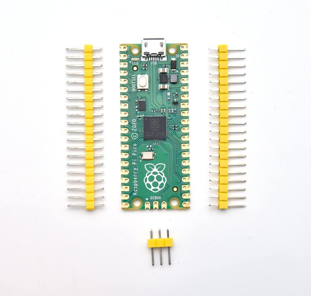 KEYESTUDIO Raspberry Pi Pico Basic Starter Kit with Headers Micro USB Cable, Pico RP2040 Microcontroller, Flexible 26 Multifunction GPIO Pins, Temperature Sensor, Programmable in C & MicroPython