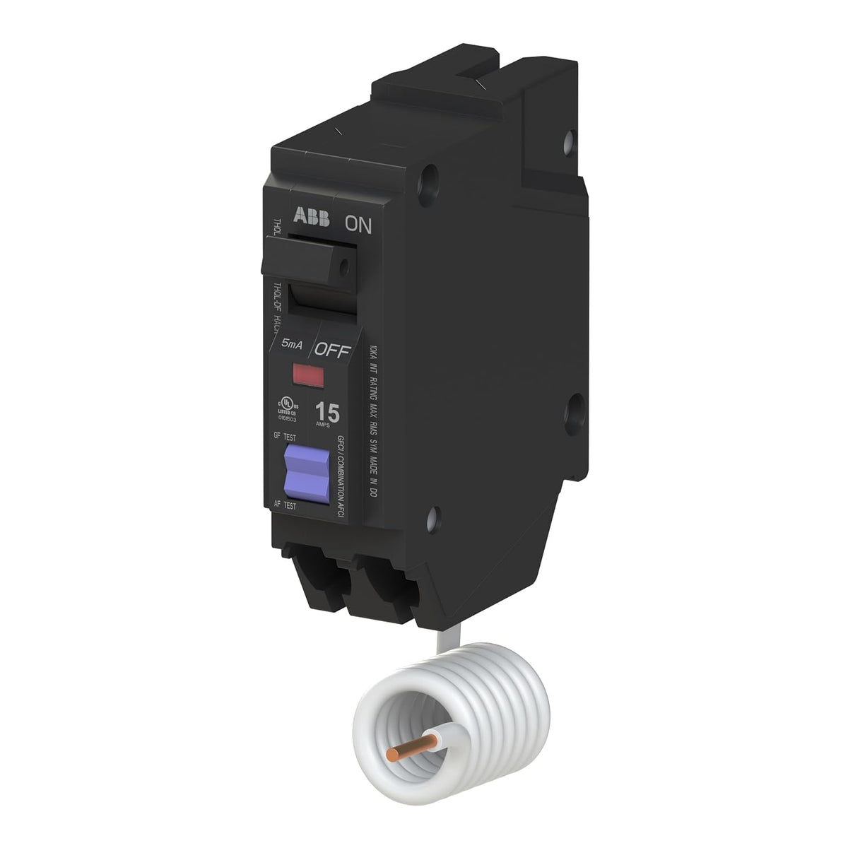 ABB Q-Line THQL1115DF • Dual Function Circuit Breaker • 15 Amp Single Pole