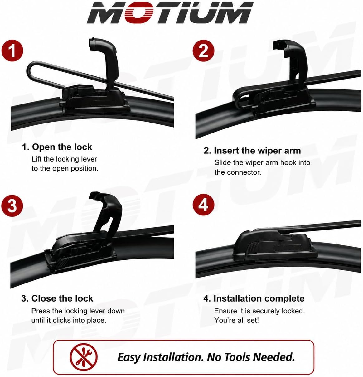 OEM QUALITY Premium All-Season Windshield Wiper Blades (22"+19" pair for front windshield)