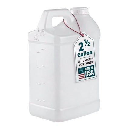 2.5 Gallon Heavy-Duty Water Jug Container with Secure Lid | 9.46 litres Carboy for Automotive Used Oil, Liquid and