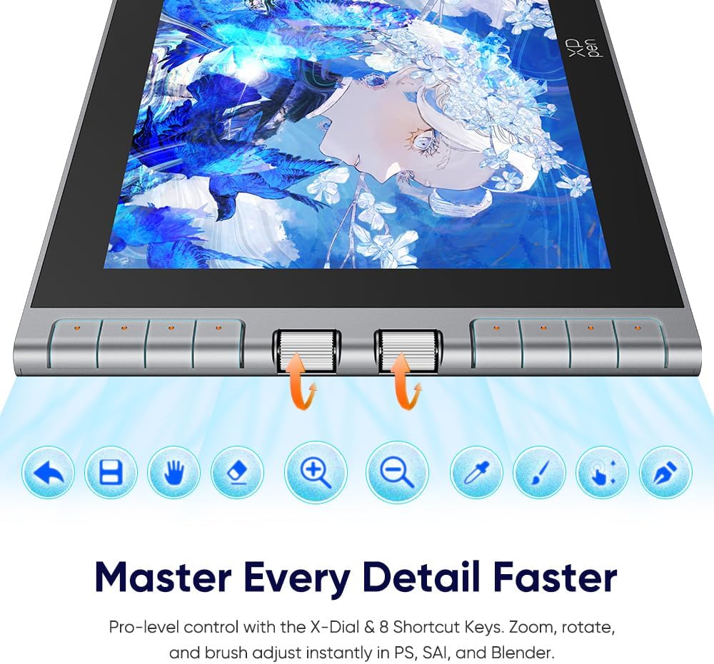 XPPen Artist 12 3rd 11.9" Drawing Tablet with Screen - 16K Pressure X4 Smart Chip Magnetic Stylus, Full-Laminated