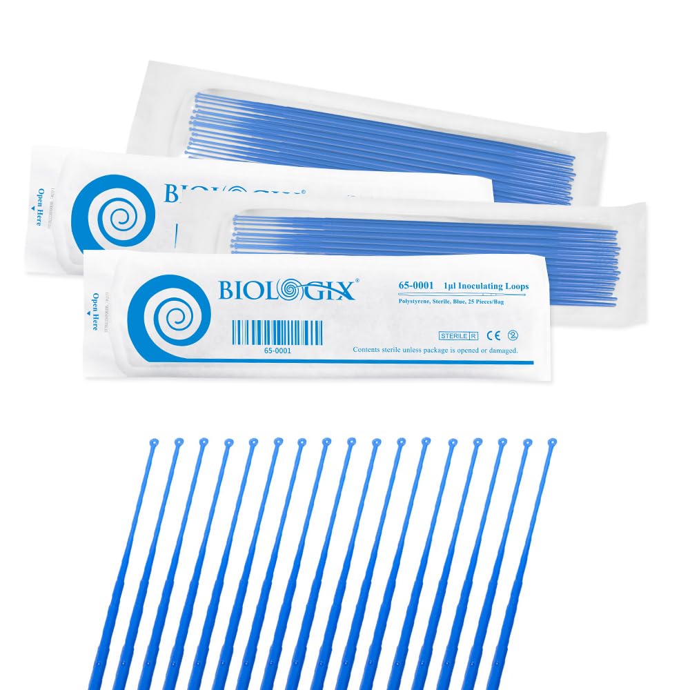1ul Disposable Inoculating Loop, Plastic, 25/Bag, 100PCS Total