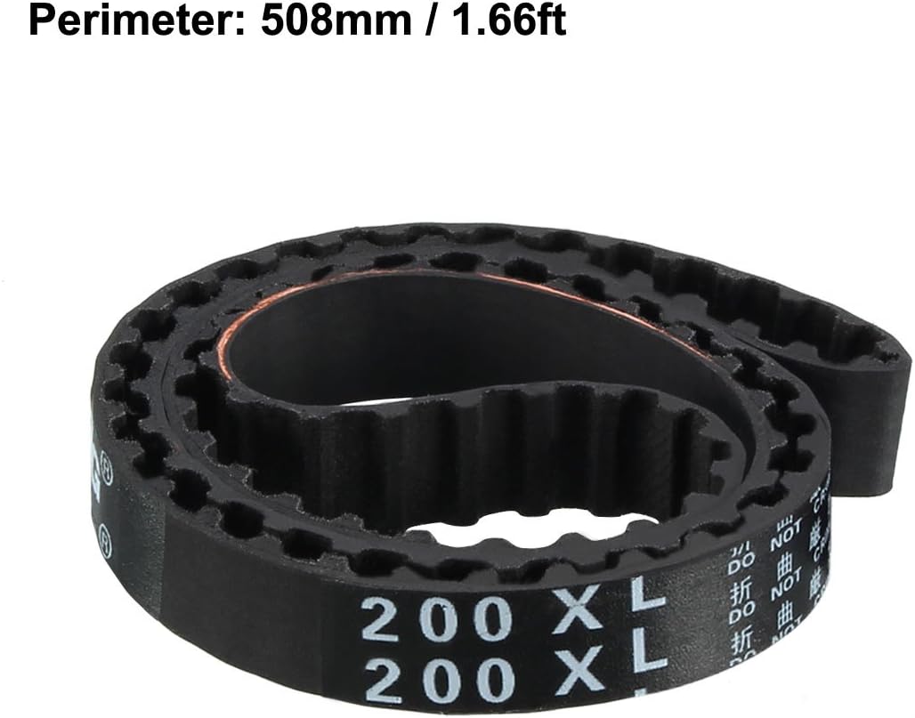uxcell 200XL Rubber Timing Belt Synchronous Closed Loop Timing Belt Pulleys 10mm Width