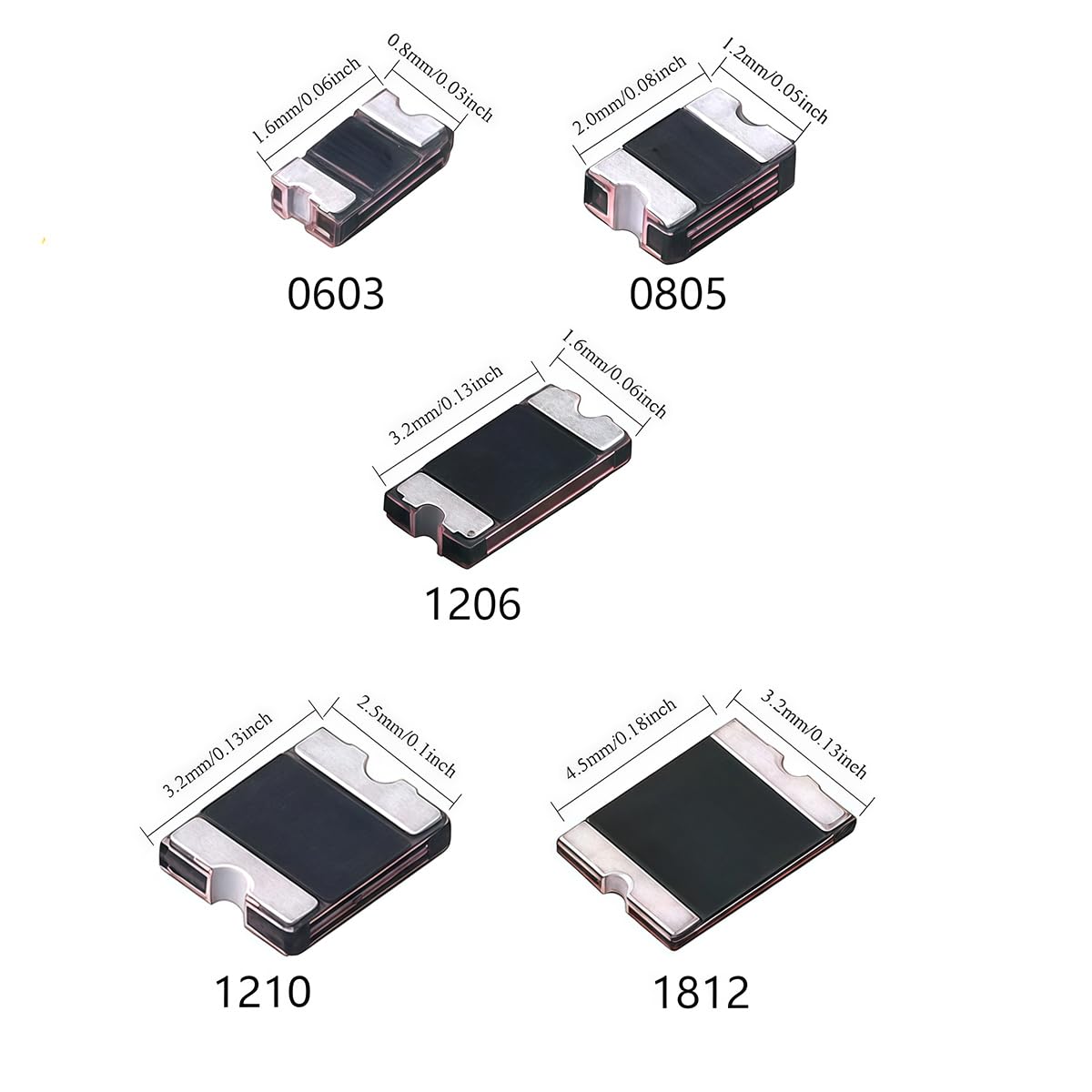 20PCS 0805 0.1A 100MA Surface Mount SMD Resettable Fuse 16V 2.0 * 1.25mm
