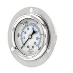 PIC Gauges PRO-204L-254J Liquid Filled Front Flange Panel Mount, 2-1-2% Accuracy