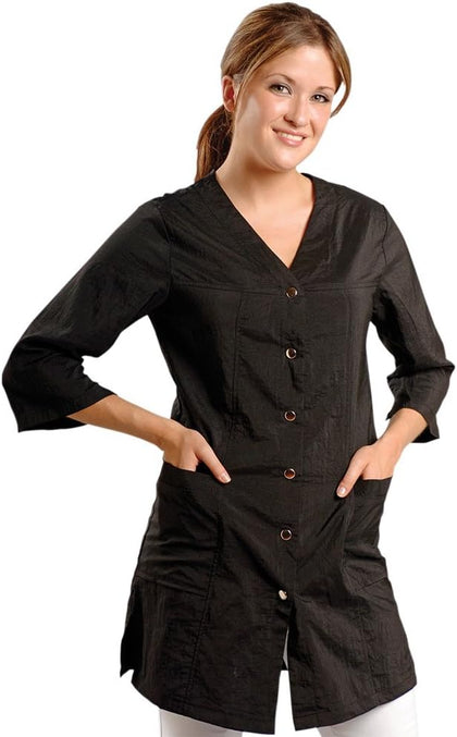 3/4 Sleeve Black Salon Smock (XXXL (18-20))