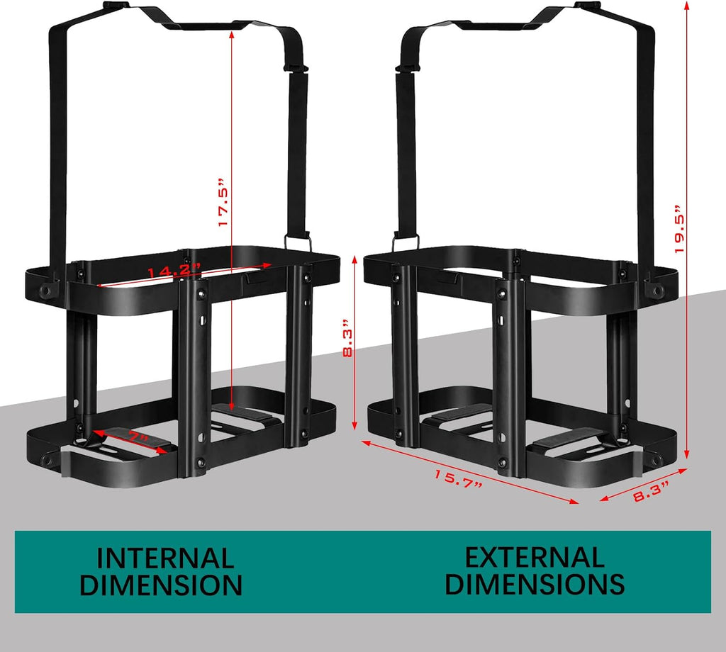 Jerry Can Holder Mount, 5 Gallon 20L Universal Truck Bed Bracket | Heavy‑duty reinforced steel build, universal fit
