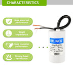 BOJACK Run Capacitor 40 uF MFD 250V AC 40 MFD CBB60 2 Wire 50/60Hz Cylinder Motor Run Capacitor for Motor Blower air Compressor and air Conditioner Compressor Replacement Part