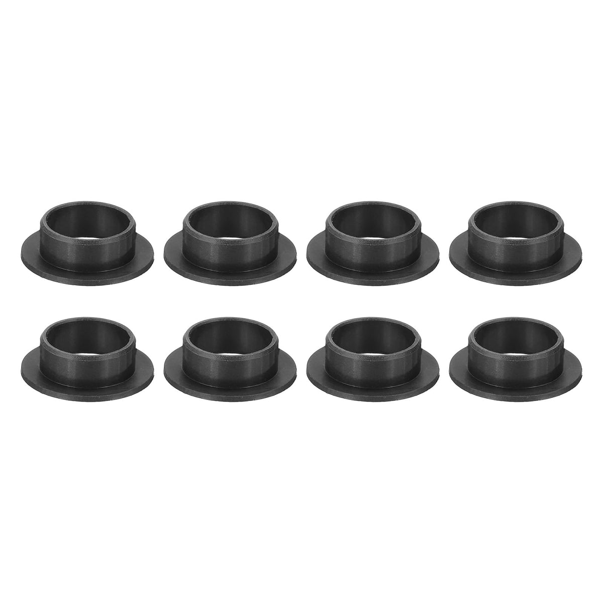 uxcell 8Pcs Flanged Sleeve Bearings,ID12mmxOD14mmxL6mm POM Bushing,Black