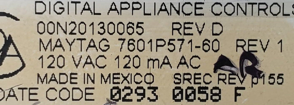 OEM Replacement for Maytag Oven Control 7601P571-60
