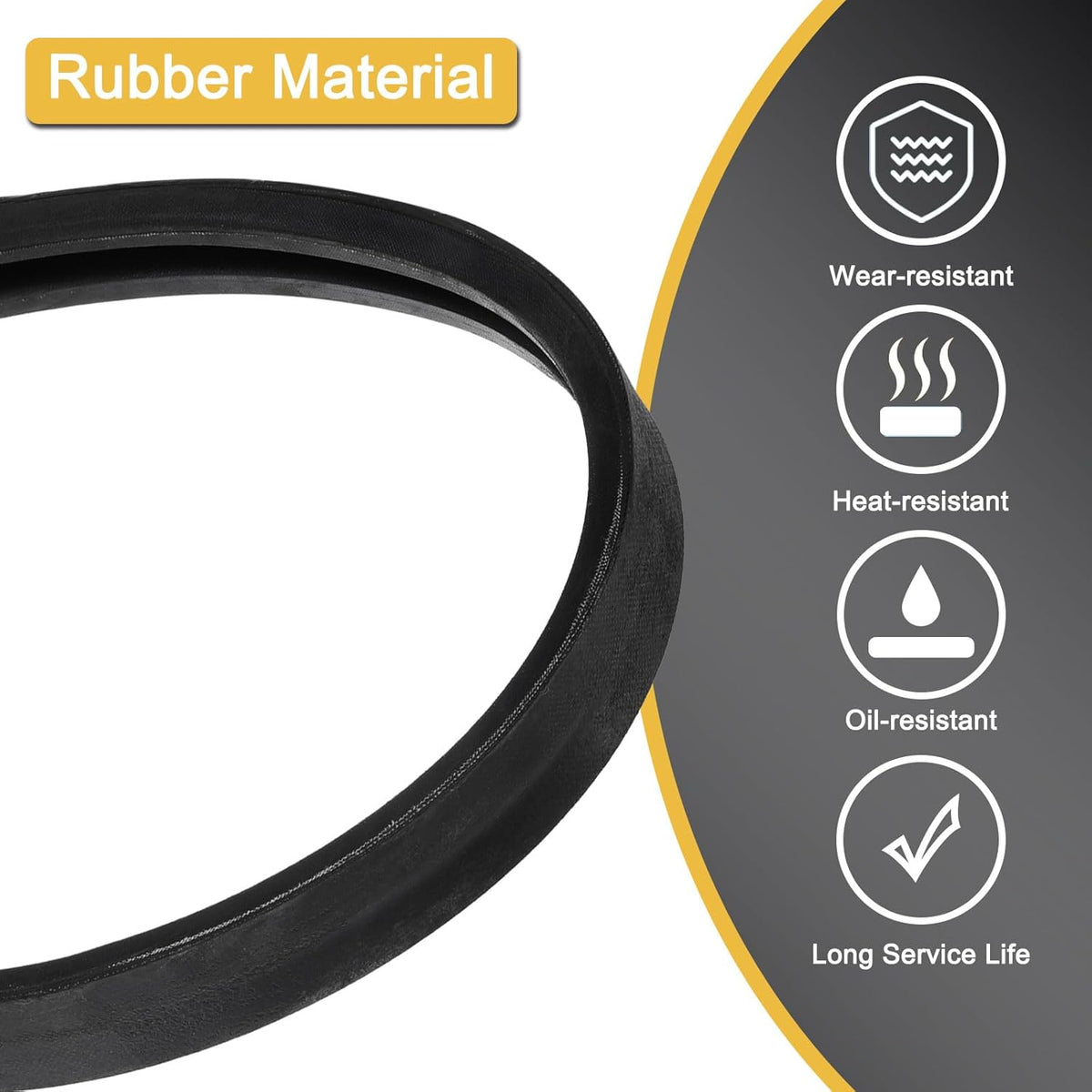 uxcell 2/B96 Classic Wrapped 2 Banded 99" Outer Circ B Profile V-Belt