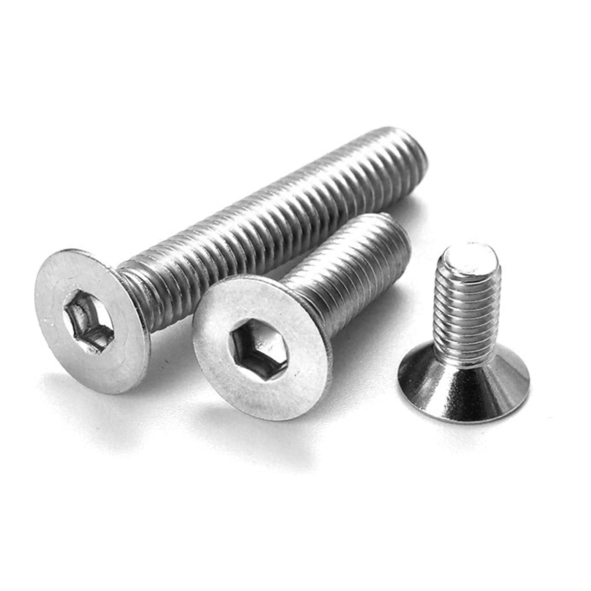1/4-20 x 3''(10 Pack) Flat Head Hex Socket Cap Screws Countersunk Bolts, Allen Socket Drive, 304 Stainless Steel 18-8, Fully Machine Thread, Bright Finish (with hex Spanner)