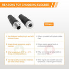 Elecbee 5PCS M12 4 Pin Connector Field Wireable A Code Straight Male Plug Non-Shield 12mm Industrial Circular Connector, Outdoor Waterproof IP67
