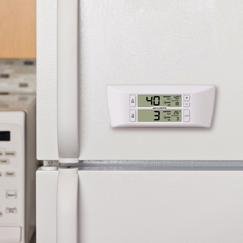 Digital Wireless Fridge and Freezer Thermometer with Alarm and Max/Min Temperature for Home,LCD Display, Restaurants