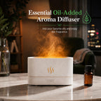 Flame Air Diffuser Humidifier, 180ML Essential Oil Diffuser with Fire Mist Effect, Ultrasonic Aroma Diffuser, 2