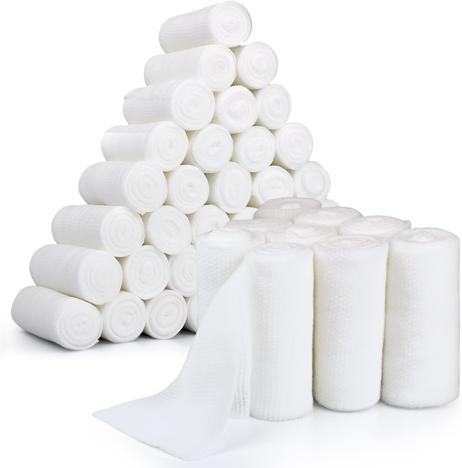 Gauze Rolls –36 Rolls- Premium First Aid Supplies for Safe Adventuring–Flexible, Stretchable, Breathable Gauze