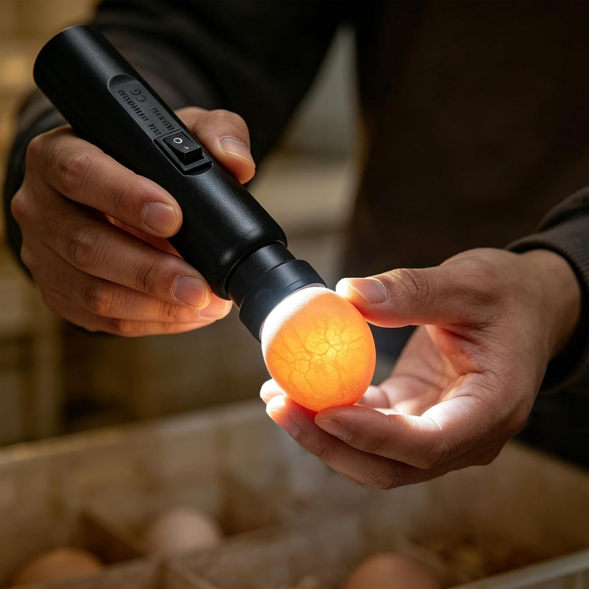 Bright Cool LED Light Egg Candler Tester Candler Candling Lamp, Egg Candler LED Light for Monitoring Eggs Development