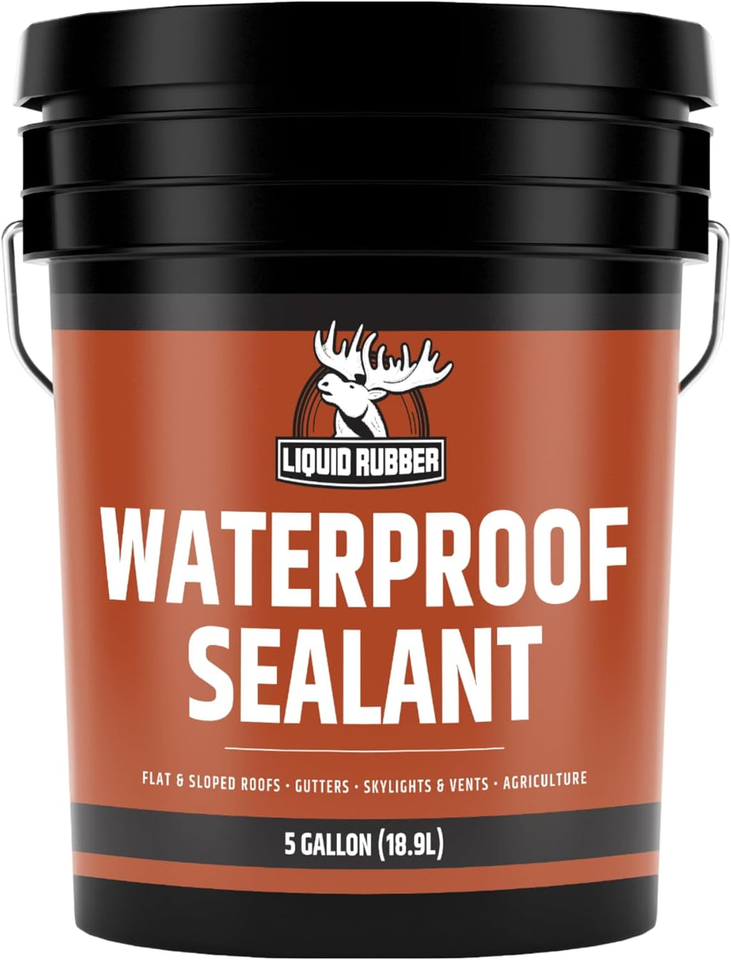 Waterproof Sealant - Roof & Gutter Coating, Black, 5 Gallon