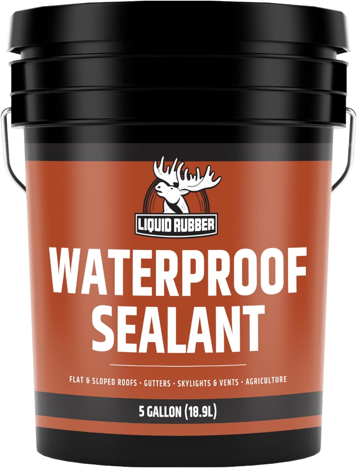 Waterproof Sealant - Roof & Gutter Coating, Black, 5 Gallon