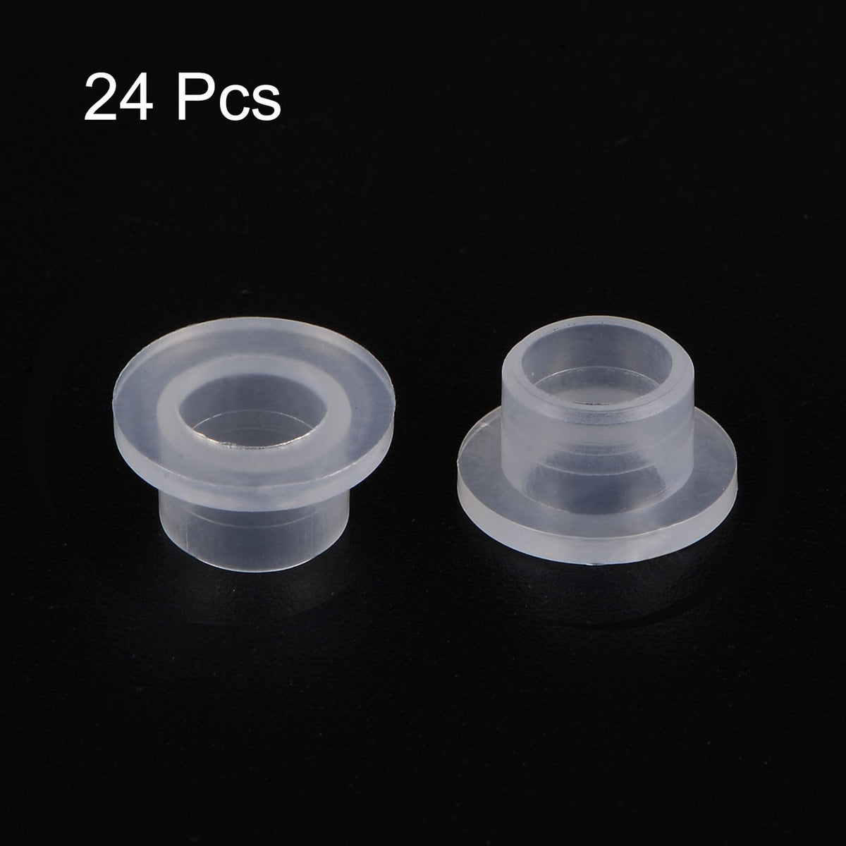 uxcell 24pcs Flanged Sleeve Bearings Plastic Bushings ID 6mm x OD 7.7mm x Length 6mm Nylon Bushings, White
